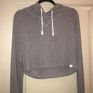 Grey Crop Hoodie